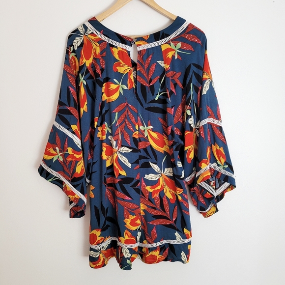 Floral Boho Kimono Jumpsuit Romper - Picture 10 of 16